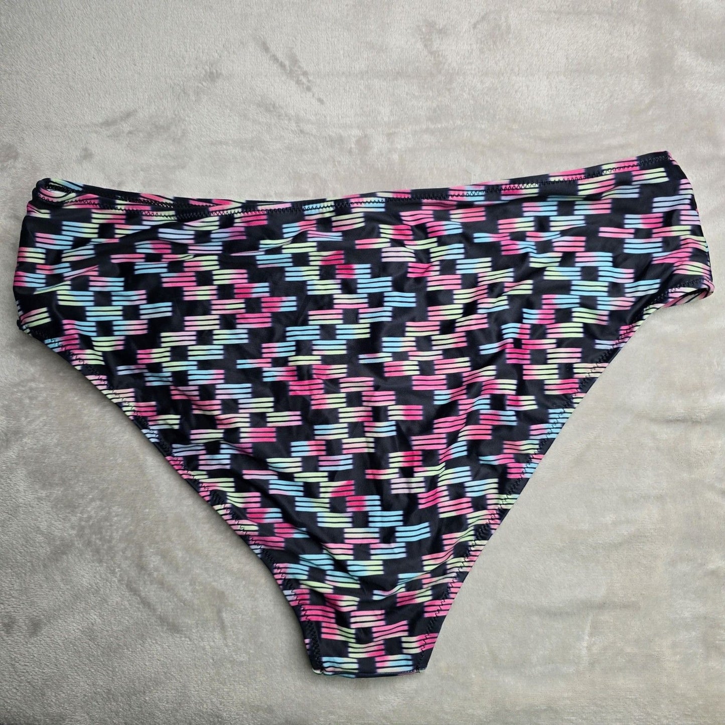 Shein Multi Color Printed Bikini Swimswear Swimsuit Bottom Size 2XL