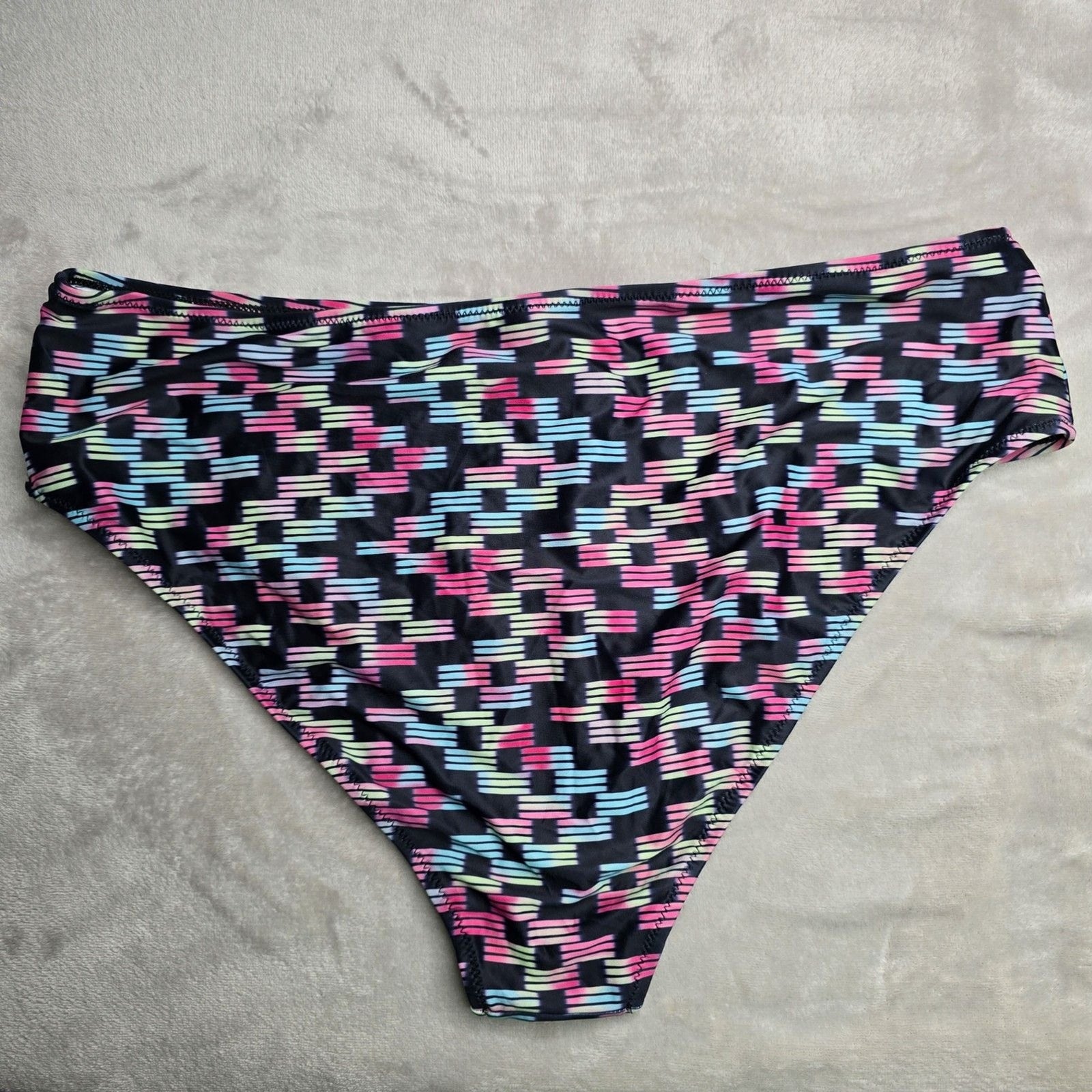 Shein Multi Color Printed Bikini Swimswear Swimsuit Bottom Size 2XL