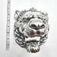 Silver Metallic Lion Head Wall Art Aluminum Mount Plaque Hanging Home Decor