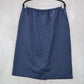 Navy Blue Pencil Secretary Business Casual Pull On Elastic Knee Length Skirt 14