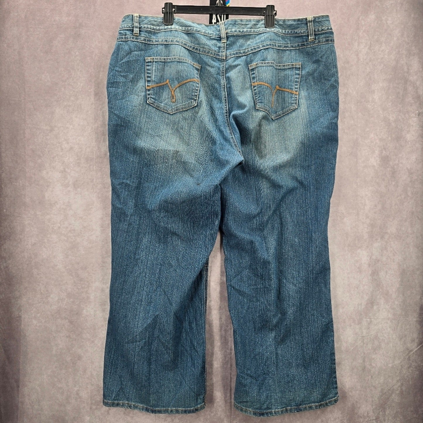 Just My Size Modern Bootcut Straight Wide Blue Jeans 26W Short