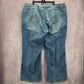 Just My Size Modern Bootcut Straight Wide Blue Jeans 26W Short