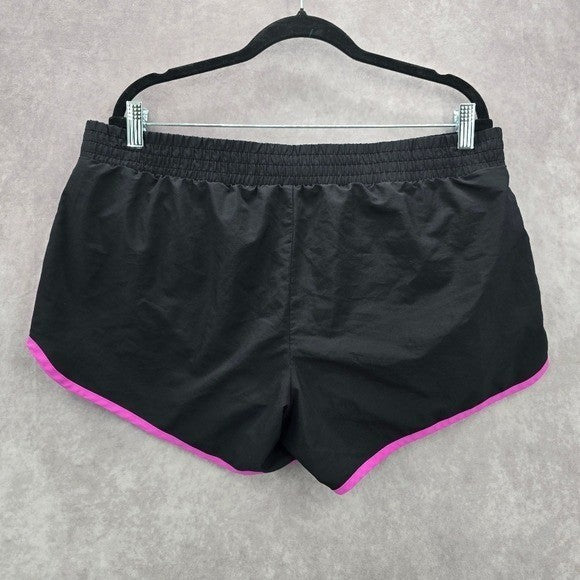 Old Navy Active Black Purple Shorts Pull On Athletic Running Shorts L Large
