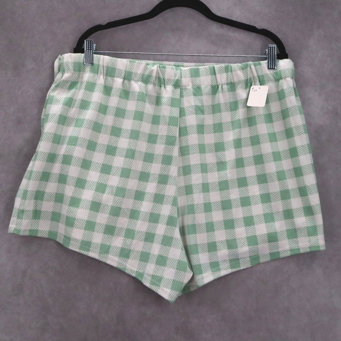 Jolie & Joy Green Plaid Skorts Preppy Mini Shorts Skirt Pull On Pants Plus 2X