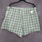Jolie & Joy Green Plaid Skorts Preppy Mini Shorts Skirt Pull On Pants Plus 2X