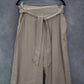Evolutionary Tan Ruffle Pull On Wide Leg Belt Boho Comfy Trouser Pants L Large