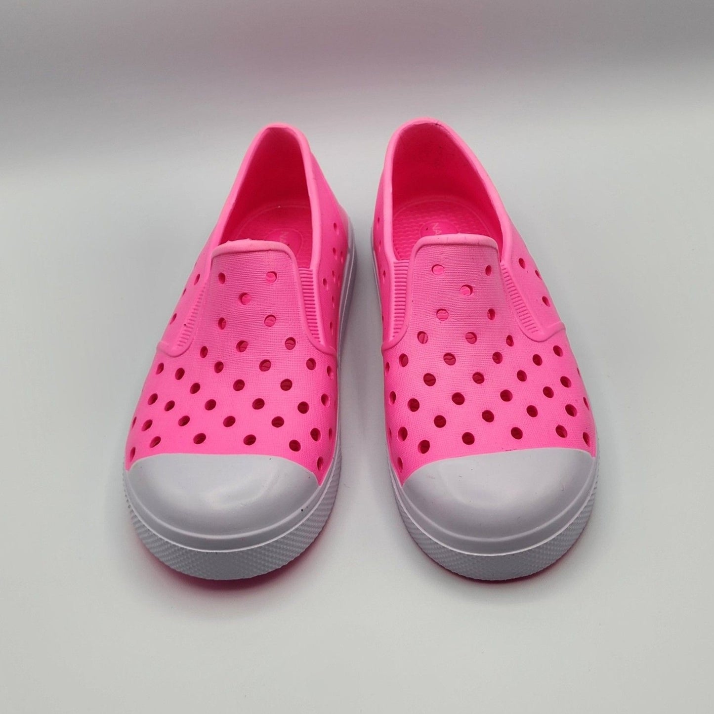 Nautica Girls Pink White Slip on Summer Shoes Foam Rubber Play Shoe Size 12
