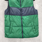 Old Navy Green Blue Stripe Zip Sleeveless Puffer Fleece Boys Vest XL 14/16