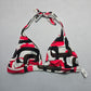 Catalina Red Halter Tie Padded Swim Sports Bra Beach Bralette Bikini Top L Large