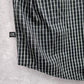 Cats Eye Black Stripe Button Down Long Sleeve Work Casual Dress Shirt Mens L