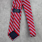 Eagle Red Blue White Stripe Repp Executive Christmas 100% Silk Men's Neck Tie
