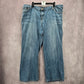 Venezia Blue Stretch Bootcut Straight Wide Leg Denim Jeans Pants 6