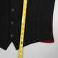 Black 5 Button Red Point 4 Welt Pocket Waistcoat Formal Tuxedo Suit Vest S 38R