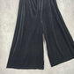 White Stag Black Velvet Crop Pants Ultra Wide Leg Boho Stretchy Capri M Medium