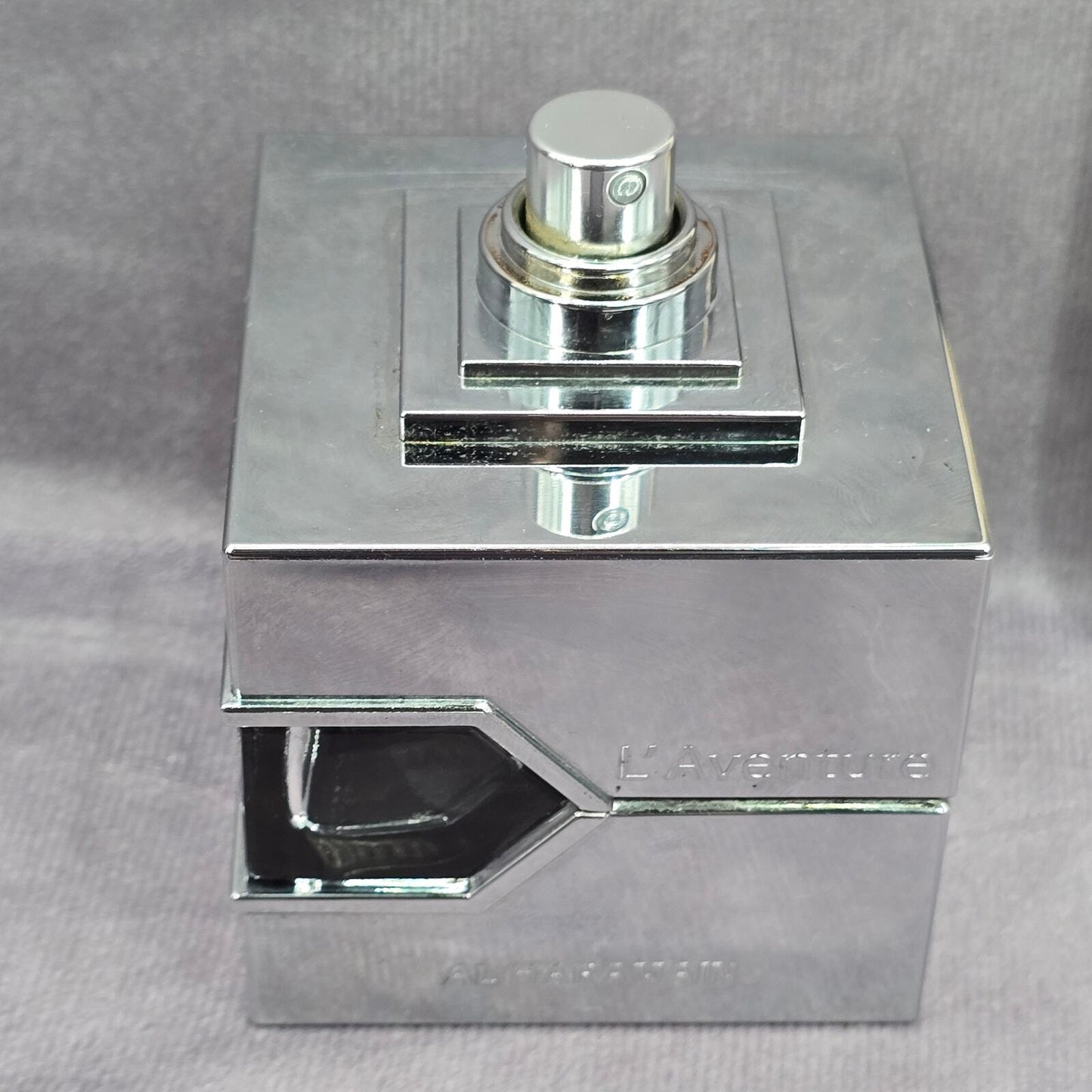 L'Aventure Al Haramain 3.4 FL OZ 100 ML Silver Black Empty Glass Bottle Only