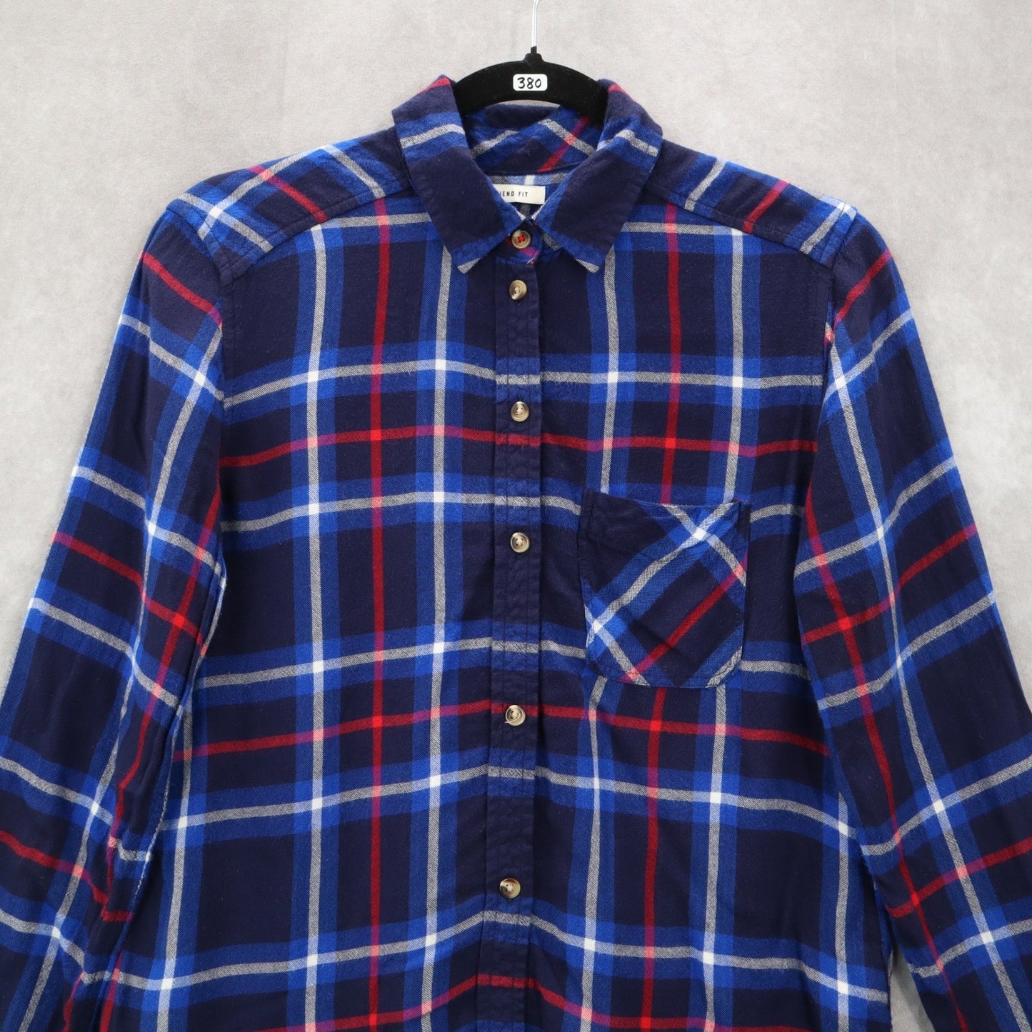 American Eagle Outfitters Boyfriend Fit Blue Flannel Plaid Lumberjack Rugged XS