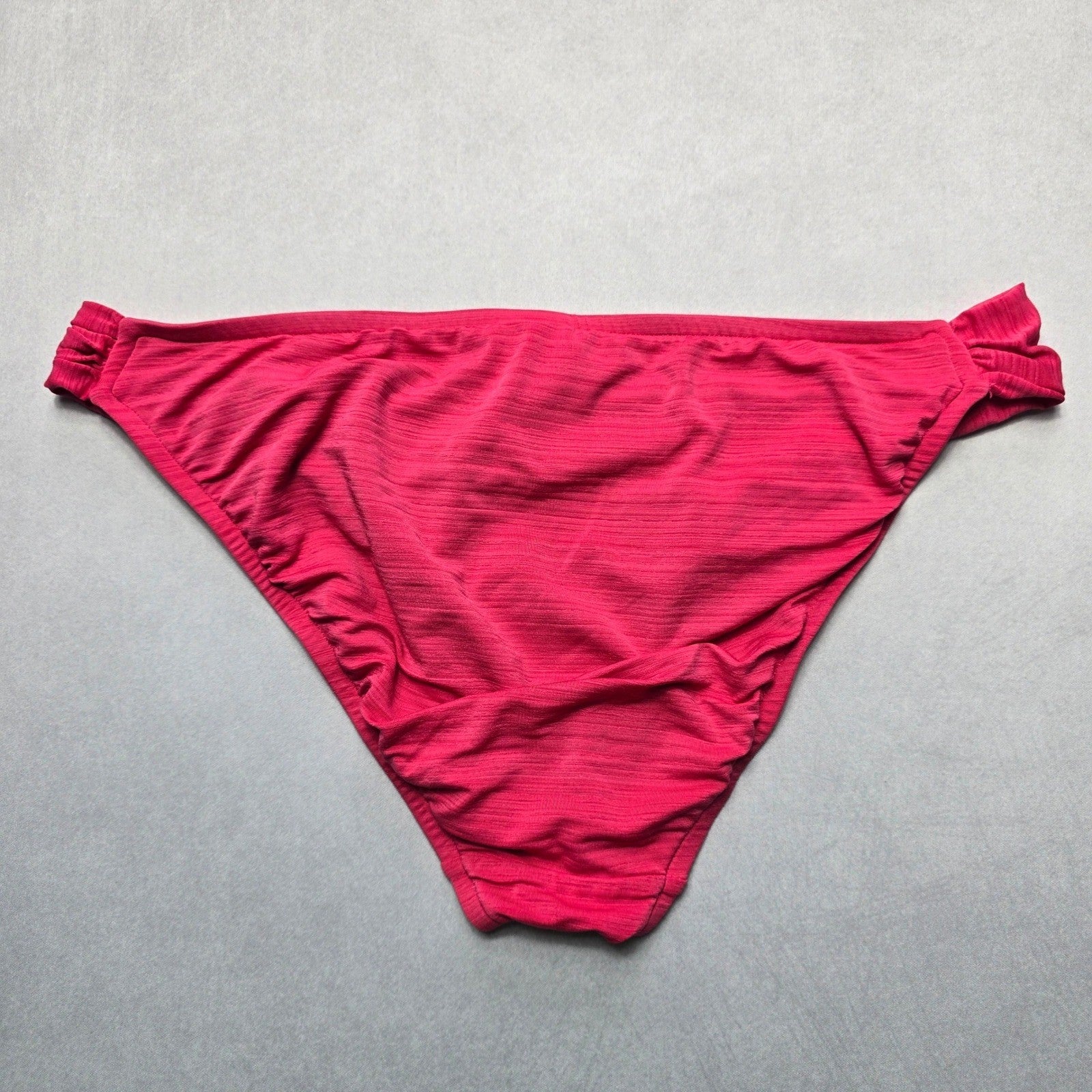 Mossimo Pink Stripe Stretch Swim Beach Cheeky Flirty Boho Bikini Bottom L Large