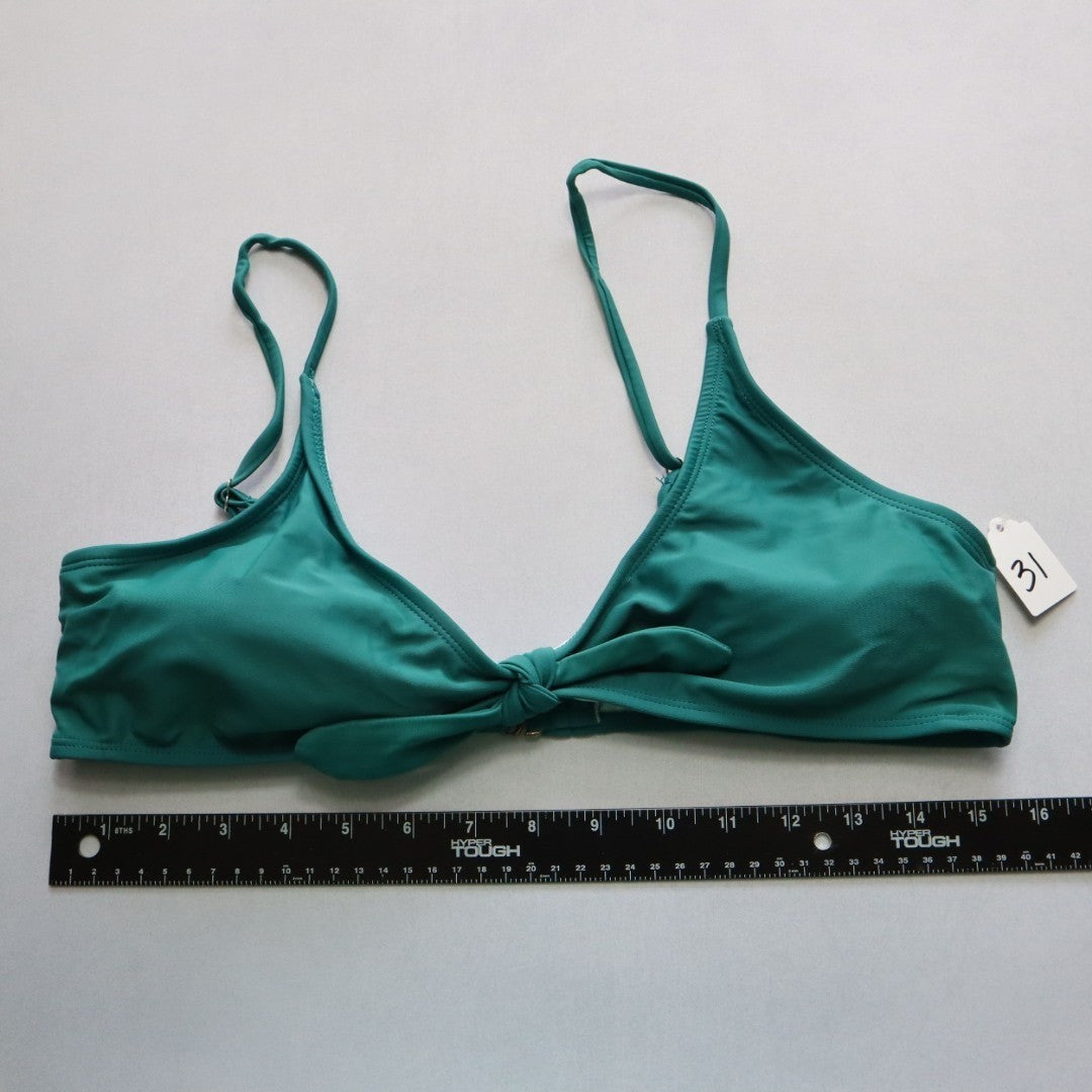 Shekini Green Padded Boho Chic Swim Sports Bra Beach Bralette Bikini Top L Large