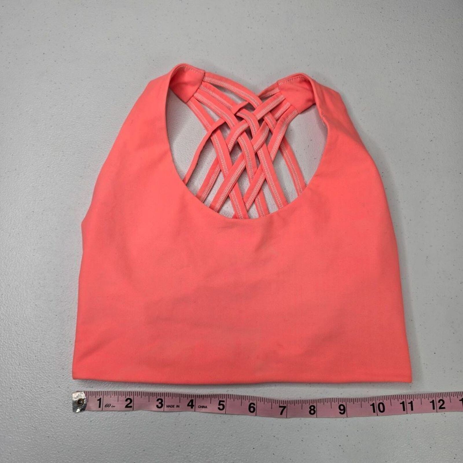 Daughters of Culture Bikini Top Orange Criss Cross Back Size XS