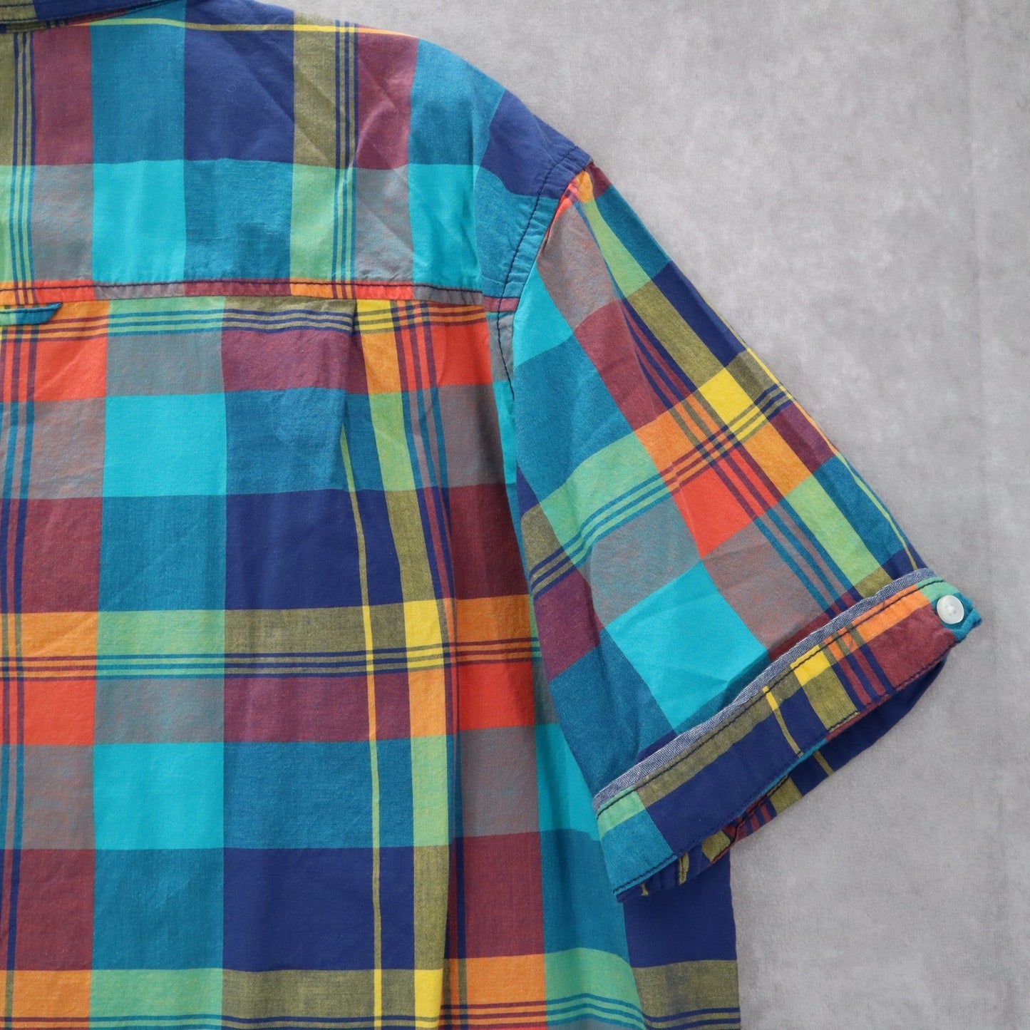 Club Room Plaid Multi Color Button Down Pocket Casual Cotton Shirt Extra Large
