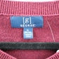 George Maroon Long Sleeve Pullover Crewneck  Sweater Preppy XL Extra Large