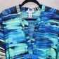 Serengeti Catalog Blue Stripe Knee Length Boho Midi Relaxed Work Dress Plus 2X
