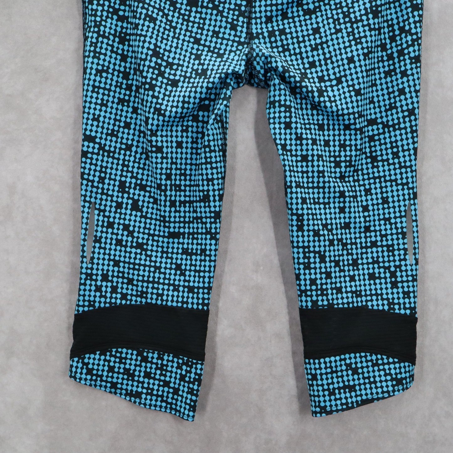 Under Armour Blue Black Dot Cropped Activewear Yoga Leggings Active Sports Large