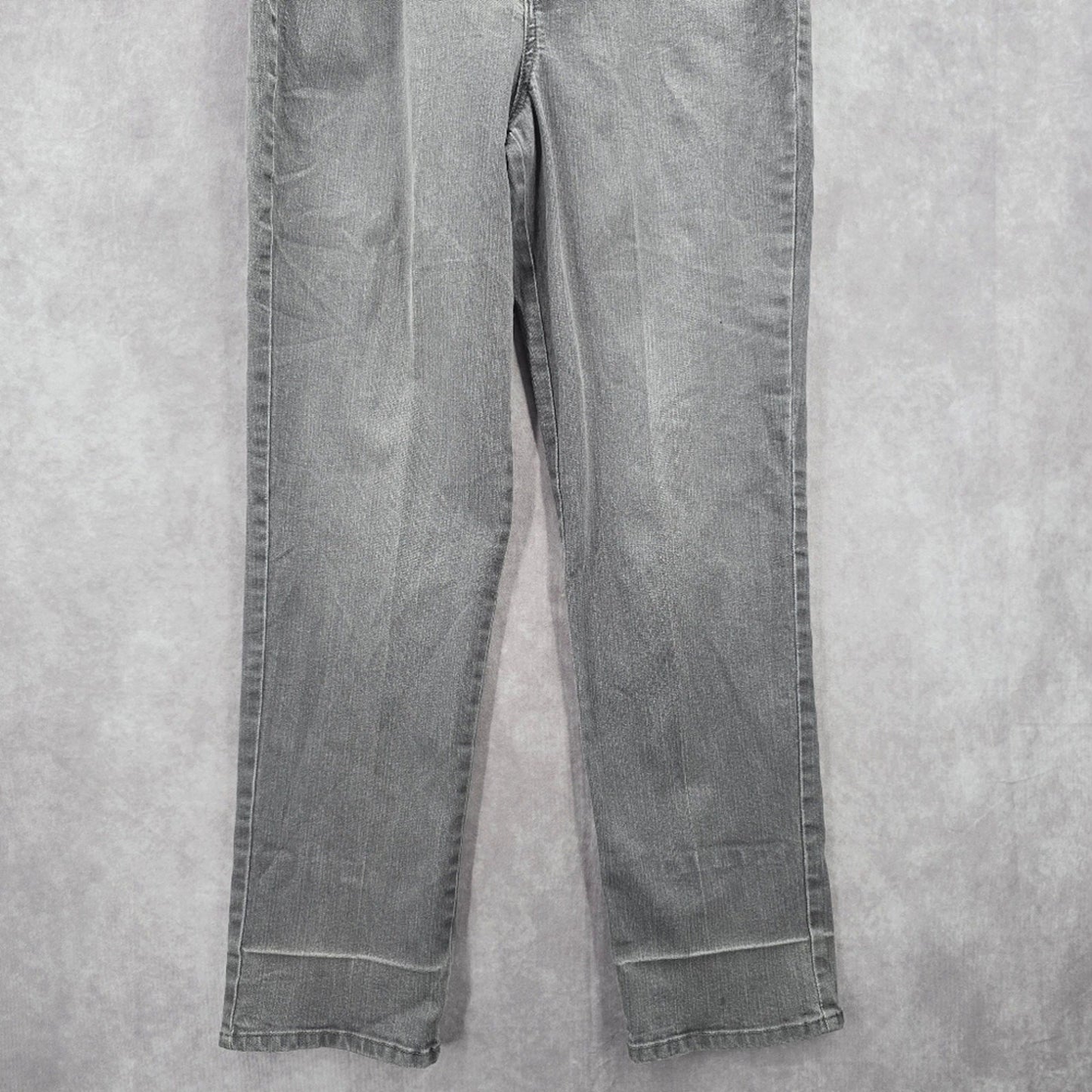 Gloria Vanderbilt Gray Amanda Straight Leg Denim Pants Jeans 12