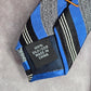 Joseph Abboud Blue Gray Stripe Repp Geometric 100% Silk Men's Neck Tie NWOT