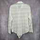 One Grey Day Revolve Long Sleeve Top Blouse Button Up Cardigan Collar Size XS
