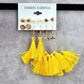 Gold Yellow Tassel Drop Dangle Stud Set Hook Fashion Jewelry Earrings JB2-55