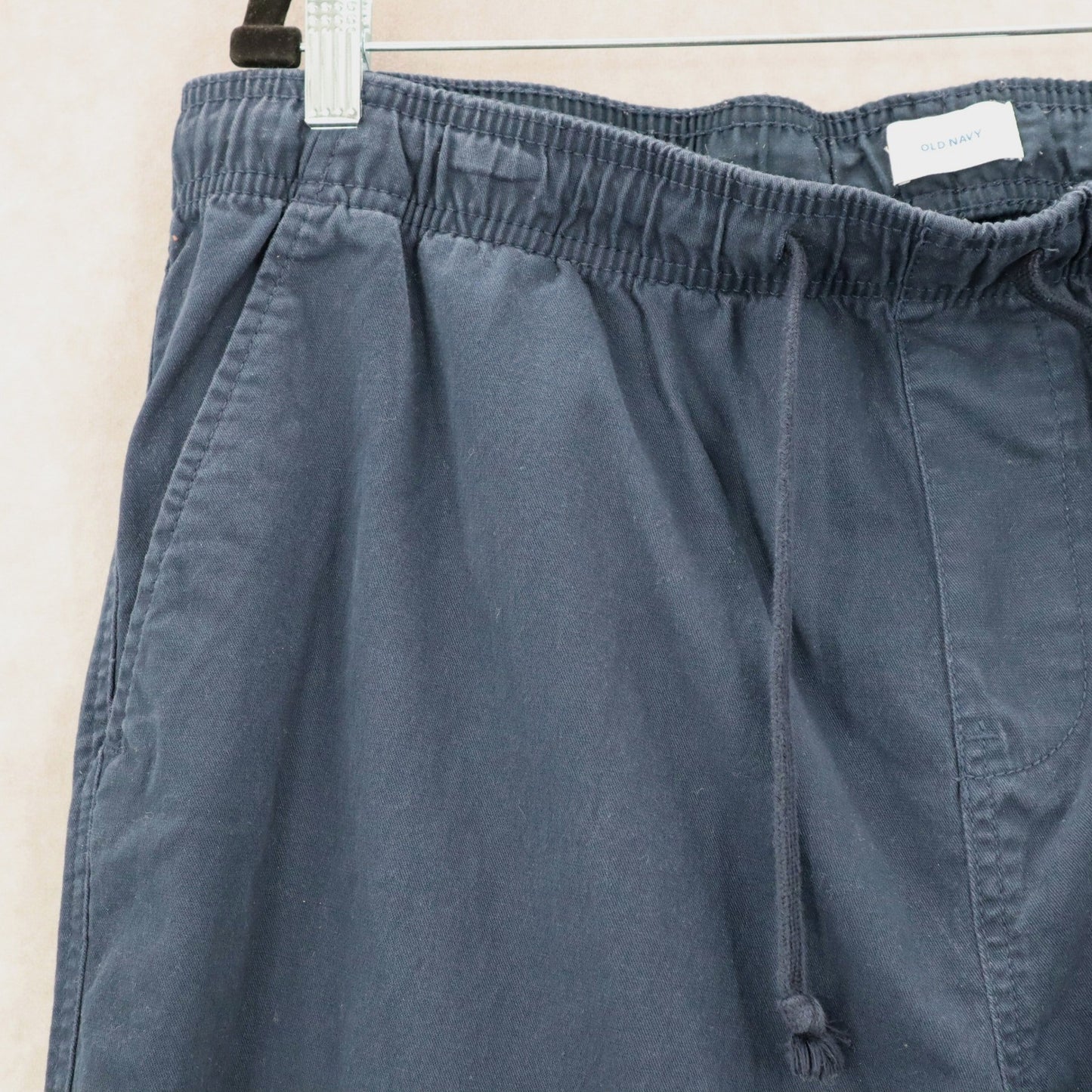 Old Navy Blue Jogger Pull On Elastic Trouser Cargo Cotton Tapered Mens Pants XL