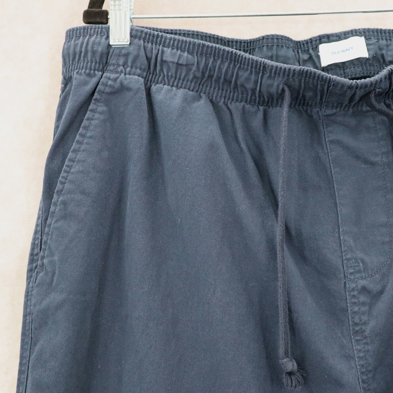 Old Navy Blue Jogger Pull On Elastic Trouser Cargo Cotton Tapered Mens Pants XL