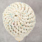 White Multi Cable Knit Flower Button Y2K Vintage Beanie Cap Hat