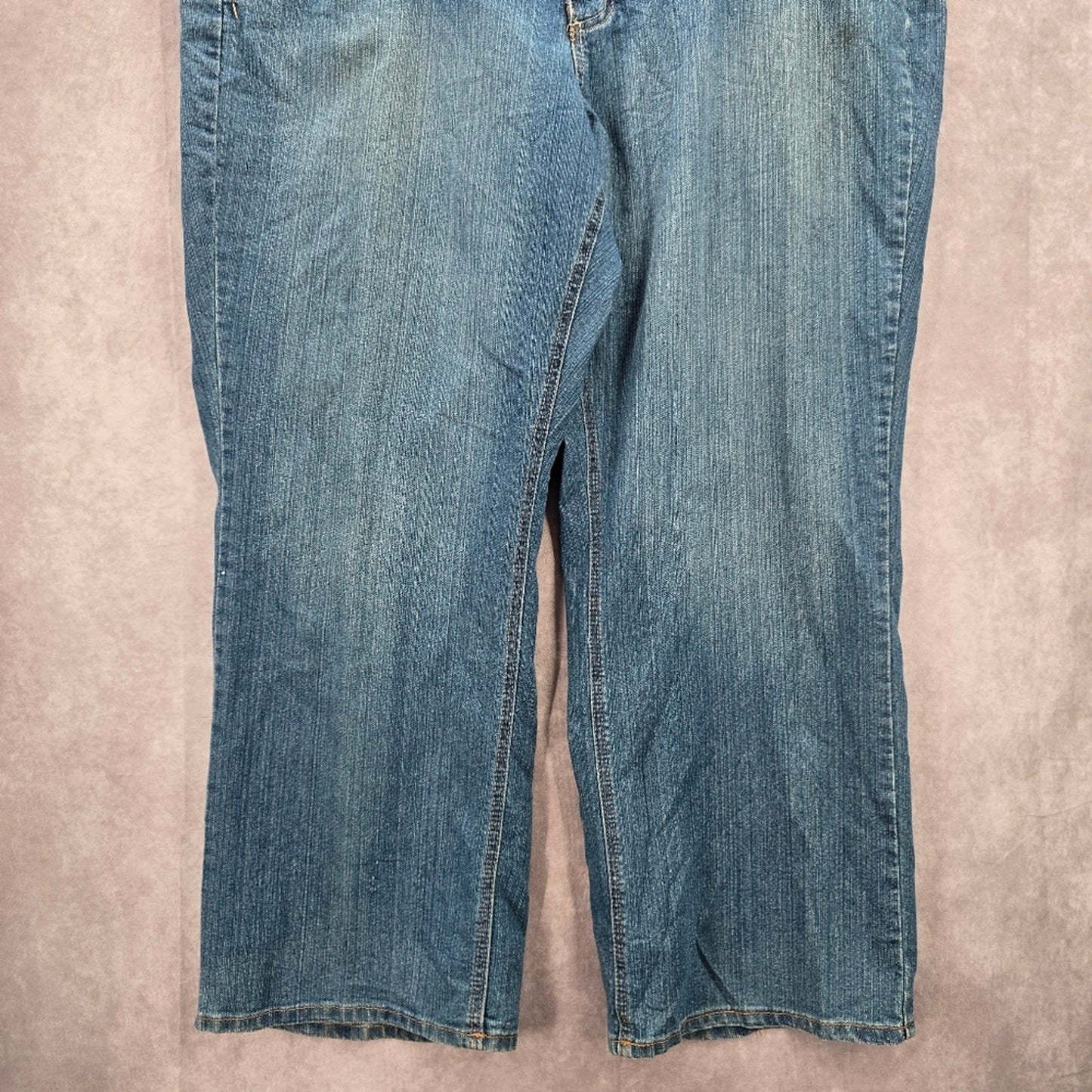 Just My Size Modern Bootcut Straight Wide Blue Jeans 26W Short