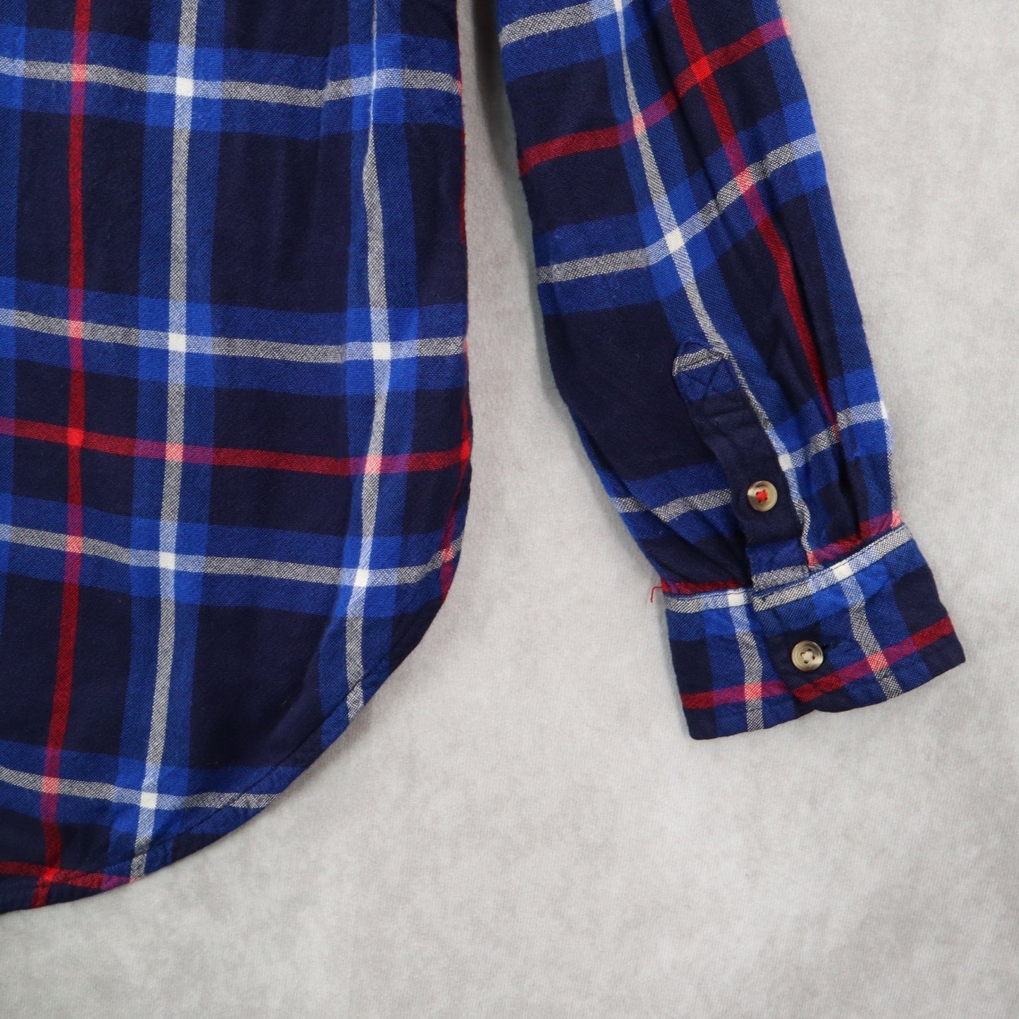 American Eagle Outfitters Boyfriend Fit Blue Flannel Plaid Lumberjack Rugged XS