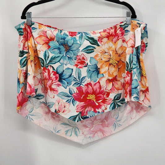 Time and Tru Tankini Top Swim Suit Bathing Plus Size Swimsuit Flower Print 2X