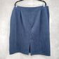 New York Clothing Co Navy Blue Short Pull On Business Casual Skirt Plus 2XL