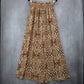 Bucket List Brown Wide Geometric Leg Boho Pull On Straight Trousers Pant S Small