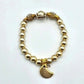Gold Moon Bead Elastic Stretch Boho Retro Fashion Jewelry Bracelet B02