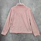 New Directions Pink Fleece Sweater Pullover Soft Comfy Cardigan L Large
