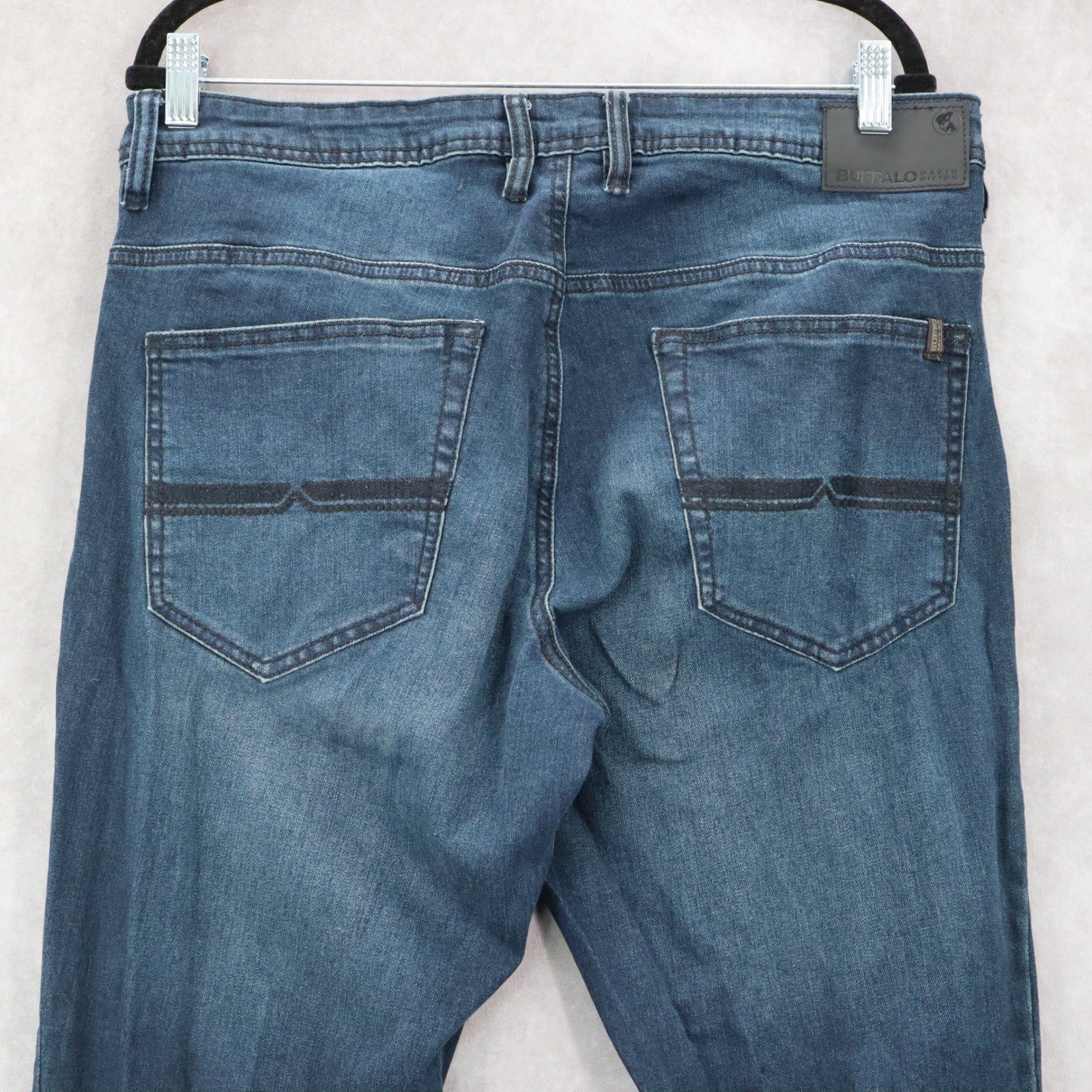 Buffalo David Bitton Blue Axel Slim Stretch Denim Jeans Mens Straight Leg36x30