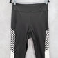 Xersion Black Checker Ankle Active Athletic Stretch Leggings Pants L Large