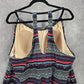 Kona Sol Black Multi Color Print Padded Swimwear Tankini Tank Top Plus 24W 2X