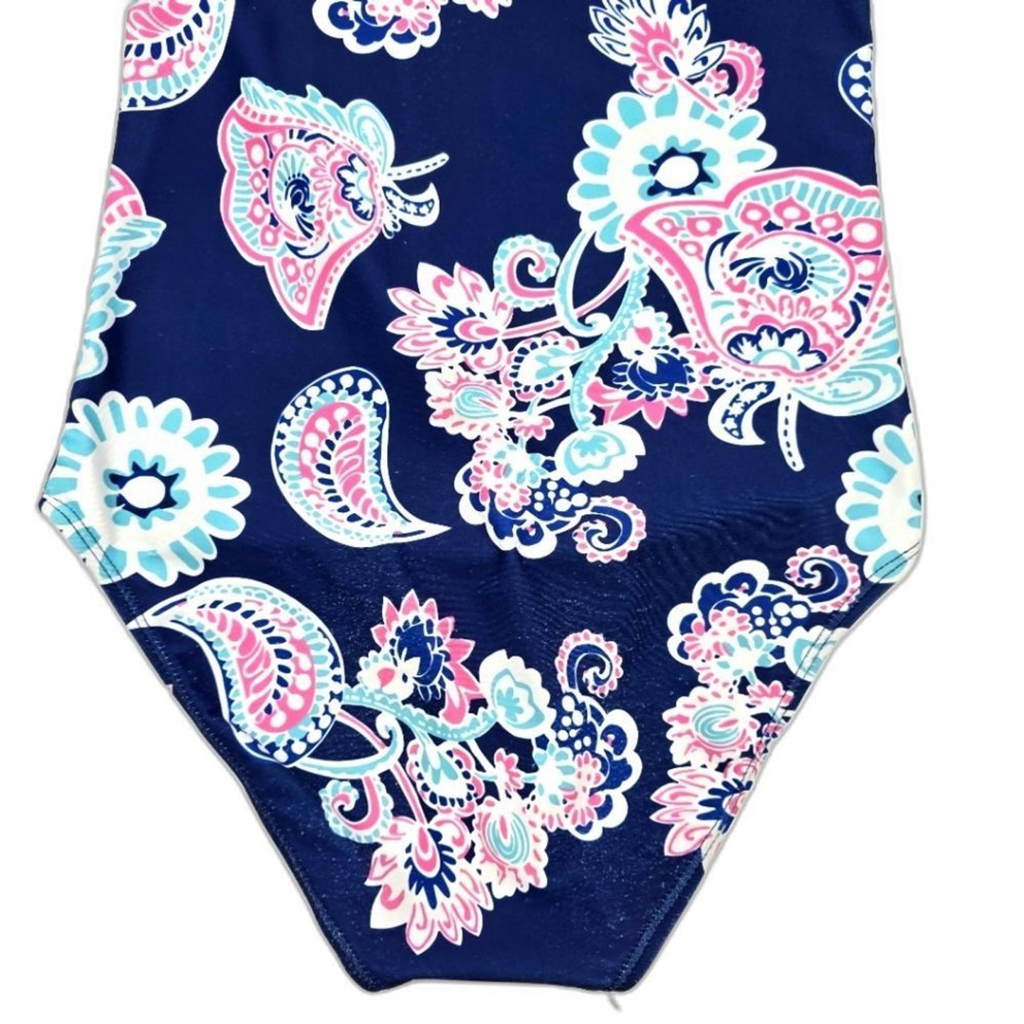 Old Navy Blue Floral Ruffle One Piece Bathing Suit Swimsuits Swimwear Size 13/14