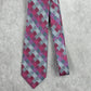 Van Heusen Gray Pink Geometric Diamond 100% Silk Executive Men's Neck Tie NWOT