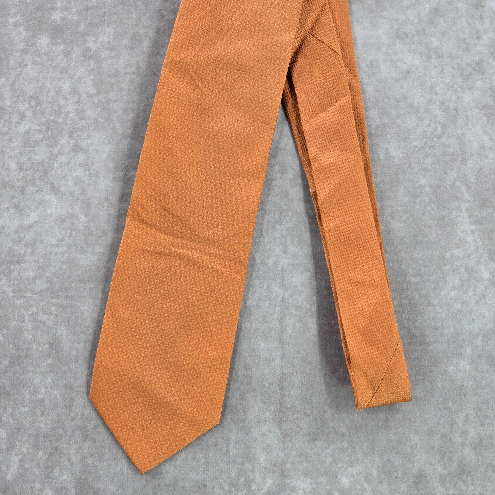 Boca Classics Orange Executive Geometric Pattern Silk Men's Neck Tie NWOT
