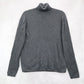J Ferrar Gray Ribbed Turtleneck Sweater Knit Pullover Classic Minimalist Medium