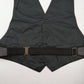 After Six Gray Short Open Back Welt Pocket 4 Button Point Tuxedo Vest Medium 38S