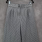 H&M Blue Stripe Wide Leg Boho Pull On Pleated Straight Preppy Trousers Pant 8